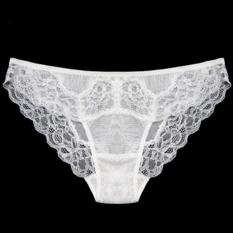 100% SILK basic women PANTIES high quality Black Lace Sexy ladies lingerie calcinha briefs underwear calzoncillos